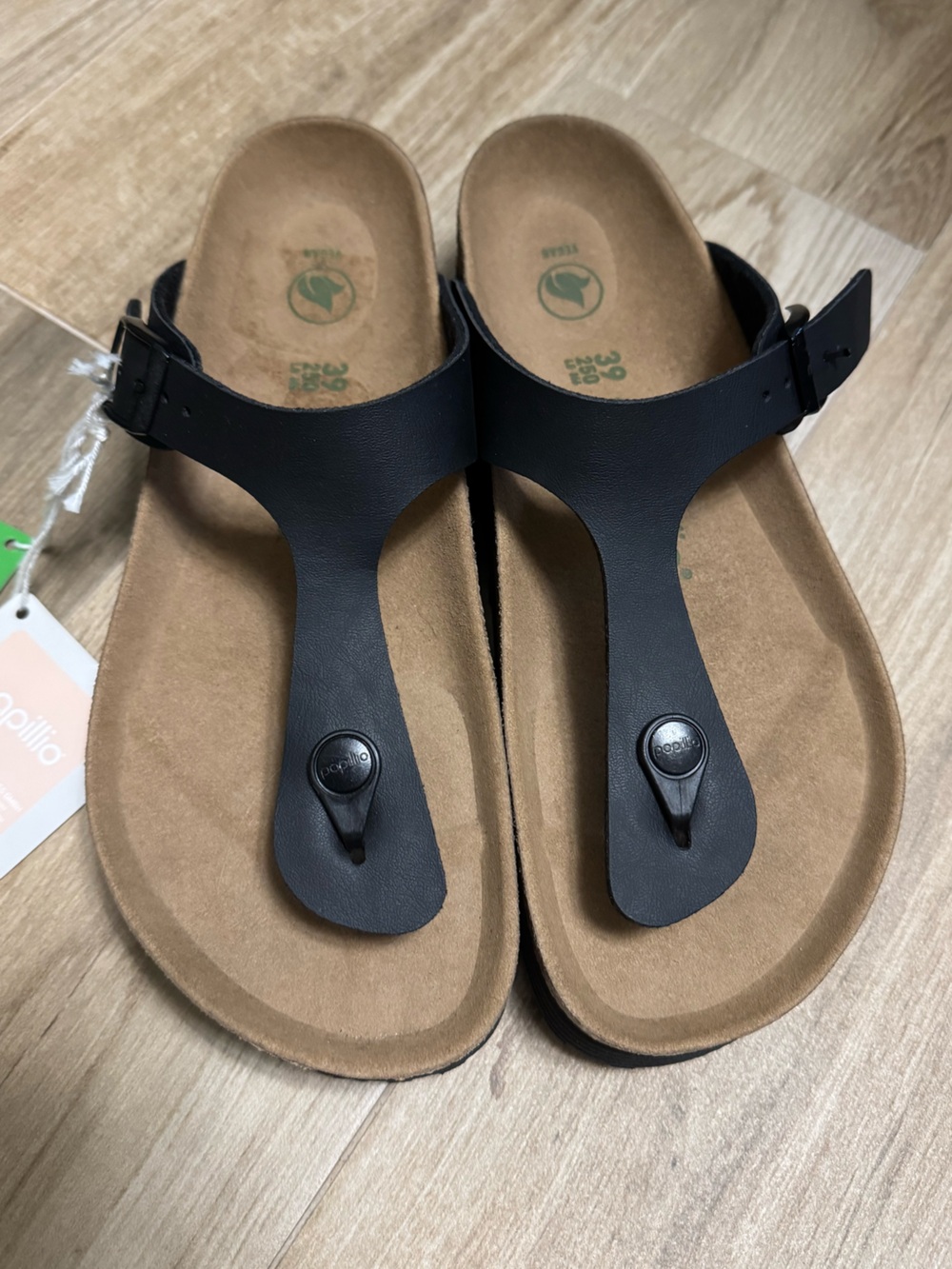 BIRKENSTOCK PAPILLIO WOMEN’S GIZEH PAP FLEX PLATFORM BLACK Size 8 EU 39 $125